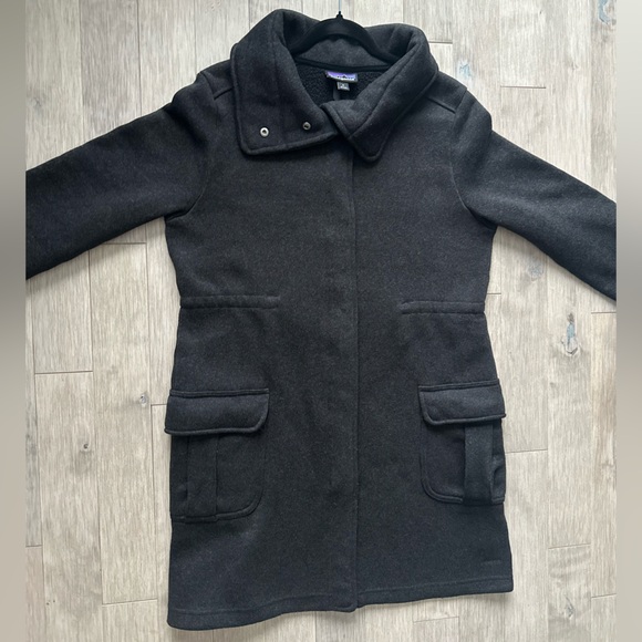 Patagonia Better Sweater‎ Fleece Black Long Coat Medium - Picture 8 of 8